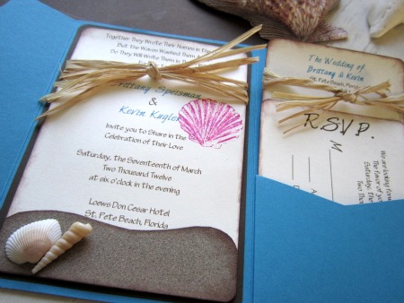 butterfly beach wedding invitations
